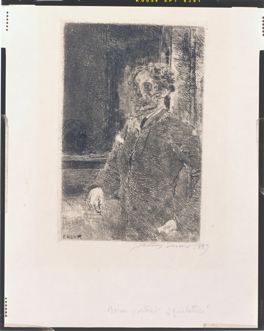 Mit portræt som skelet af James Ensor