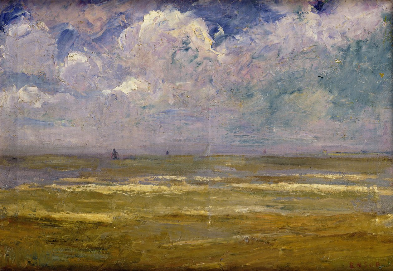 Seascape (olie på lærred) af James Ensor