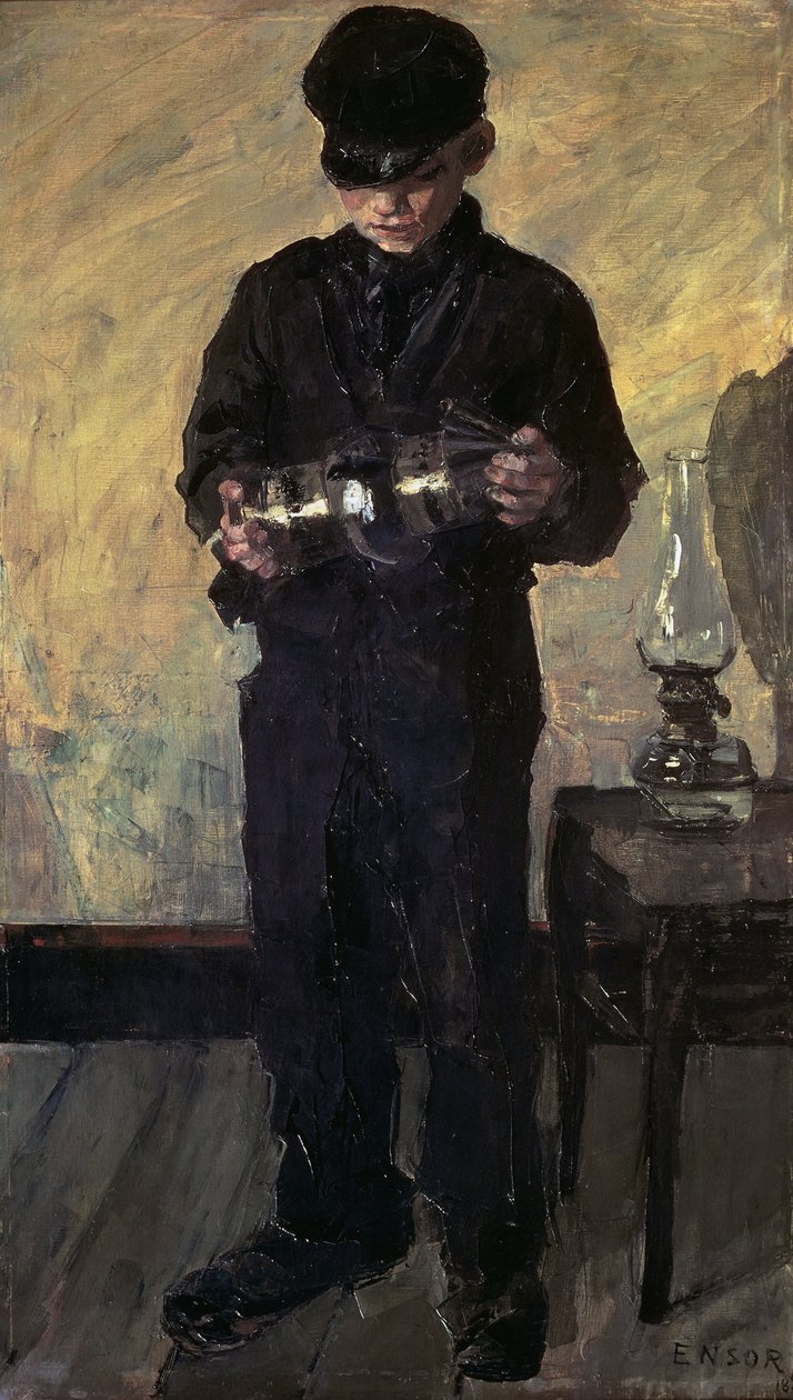 Lampedrengen (The Lamplighter) af James Ensor