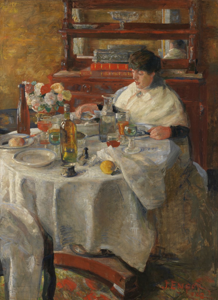 The Oyster Eater (olie på lærred) af James Ensor