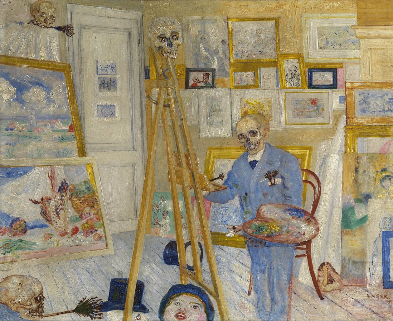 Skeletmaleren, 1896. af James Ensor