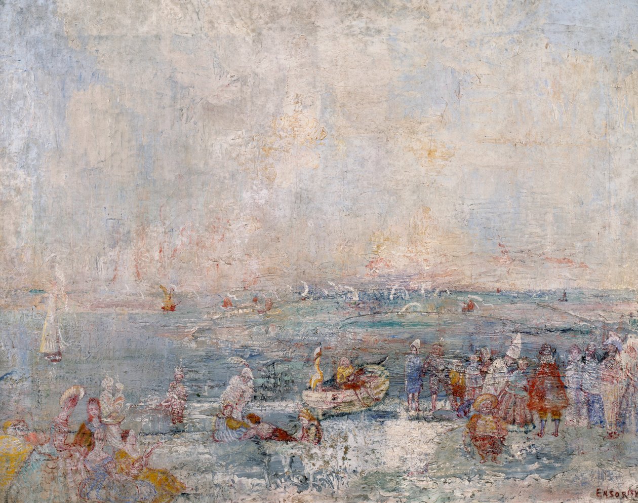 Karnevallet på stranden af James Ensor