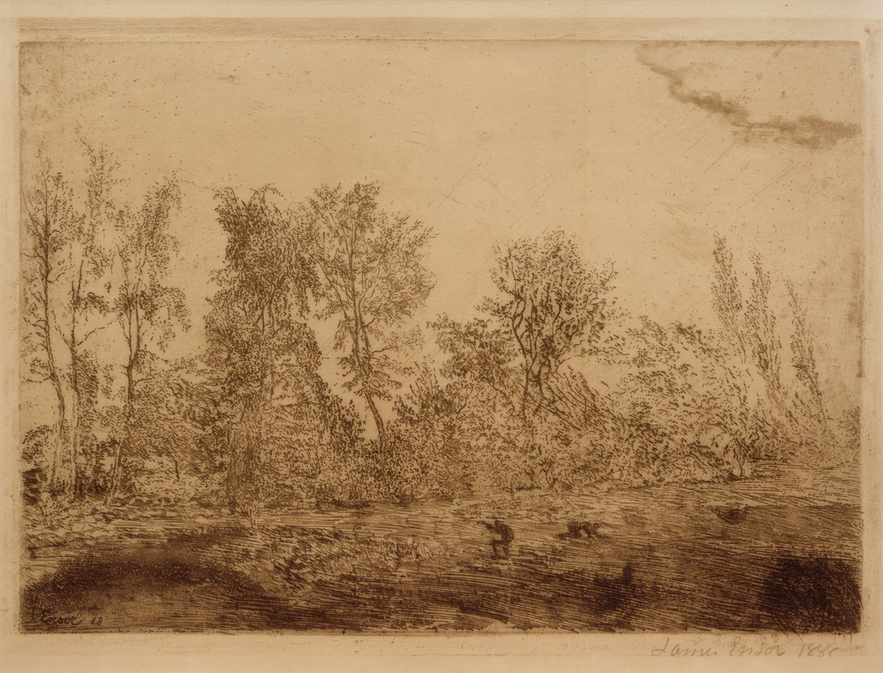 Vindstød i udkanten af ​​skoven af James Sidney Ensor