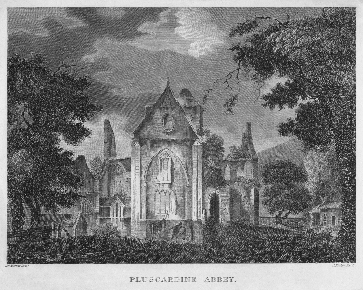 Pluscardine Abbey, 1804 af James Fittler