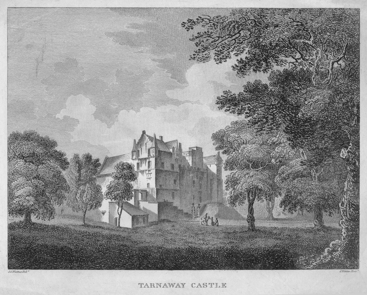 Tarnaway Castle, 1804 af James Fittler