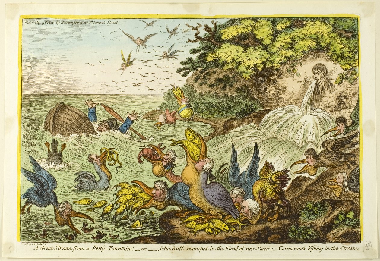 En stor strøm fra et smukt springvand af James Gillray