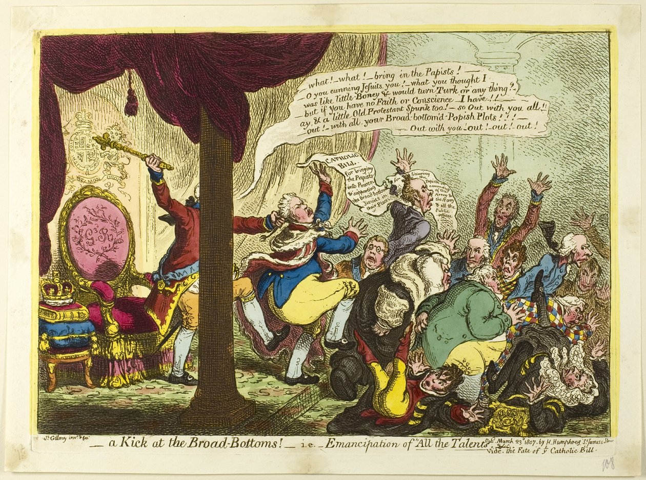 Et spark til de brede bunde af James Gillray