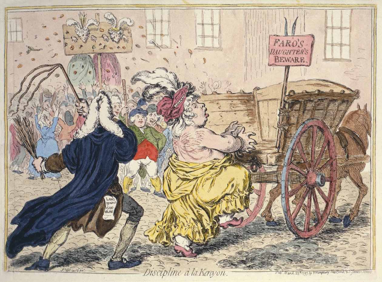 "Discipline A La Kenyon", March 25th 1797dani af James Gillray