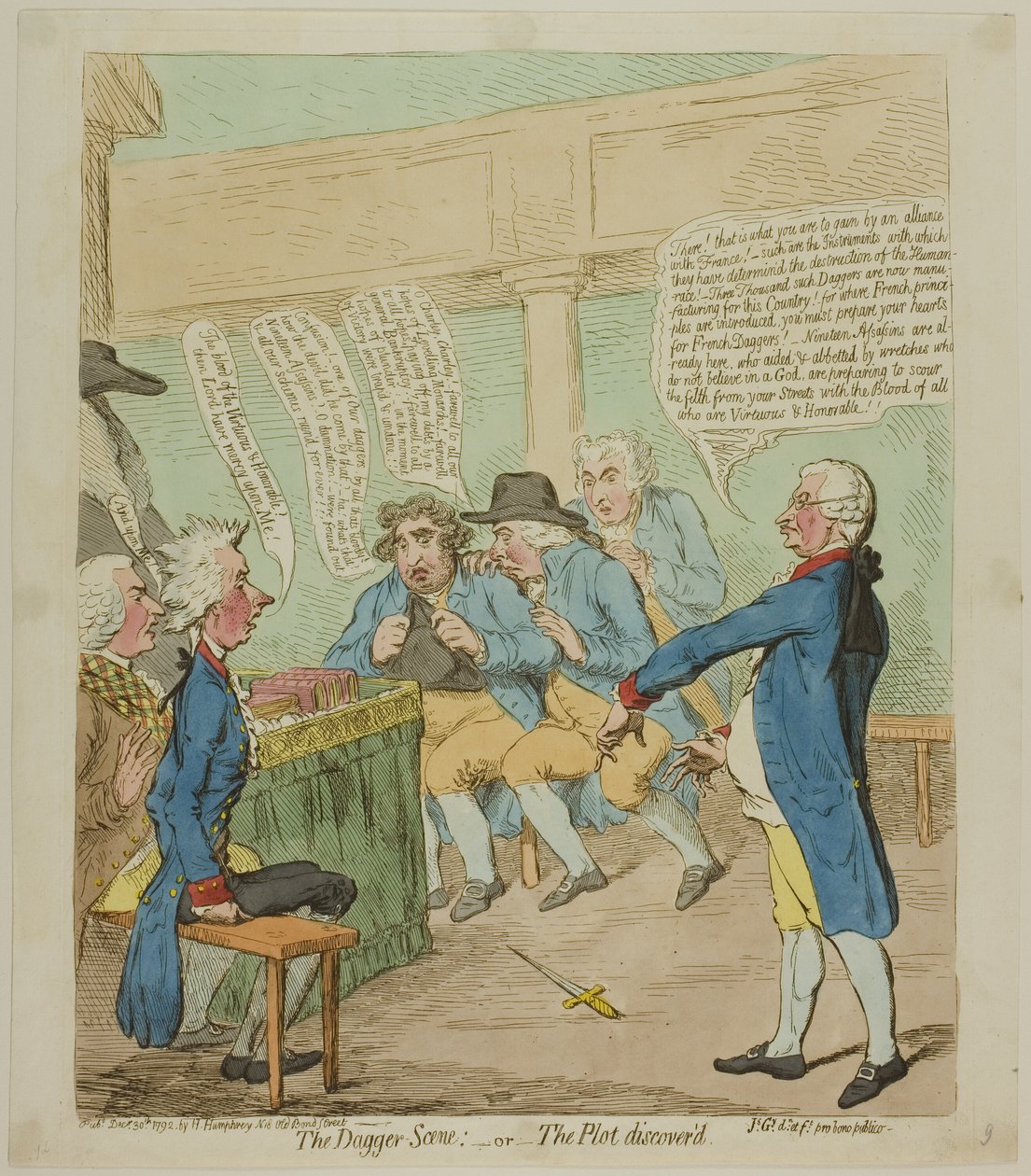 Dolk-scenen af James Gillray