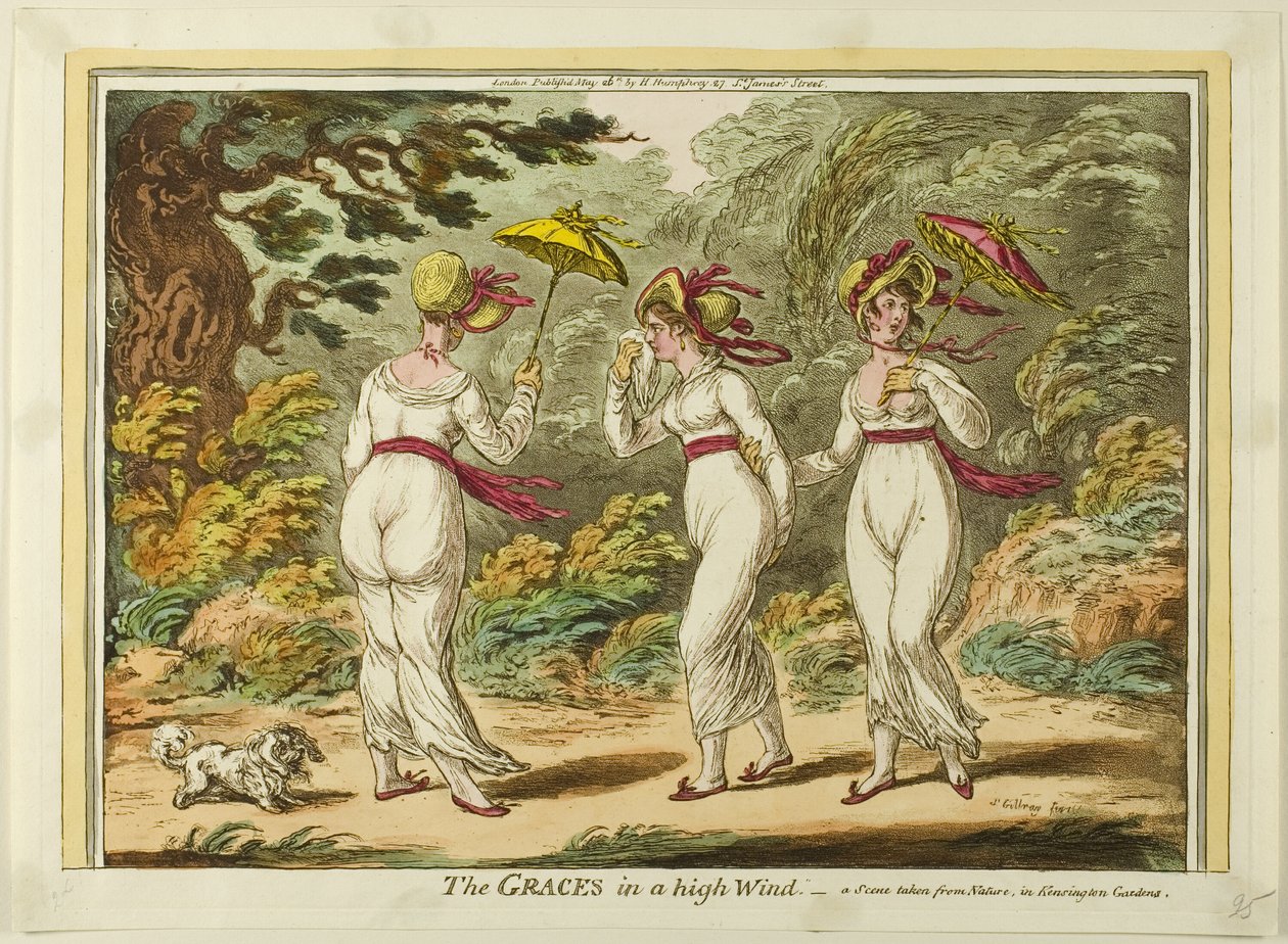 Nådegaverne i høj vind af James Gillray