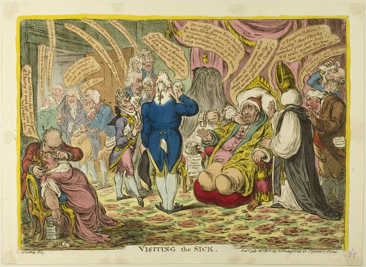 Besøg hos de syge af James Gillray