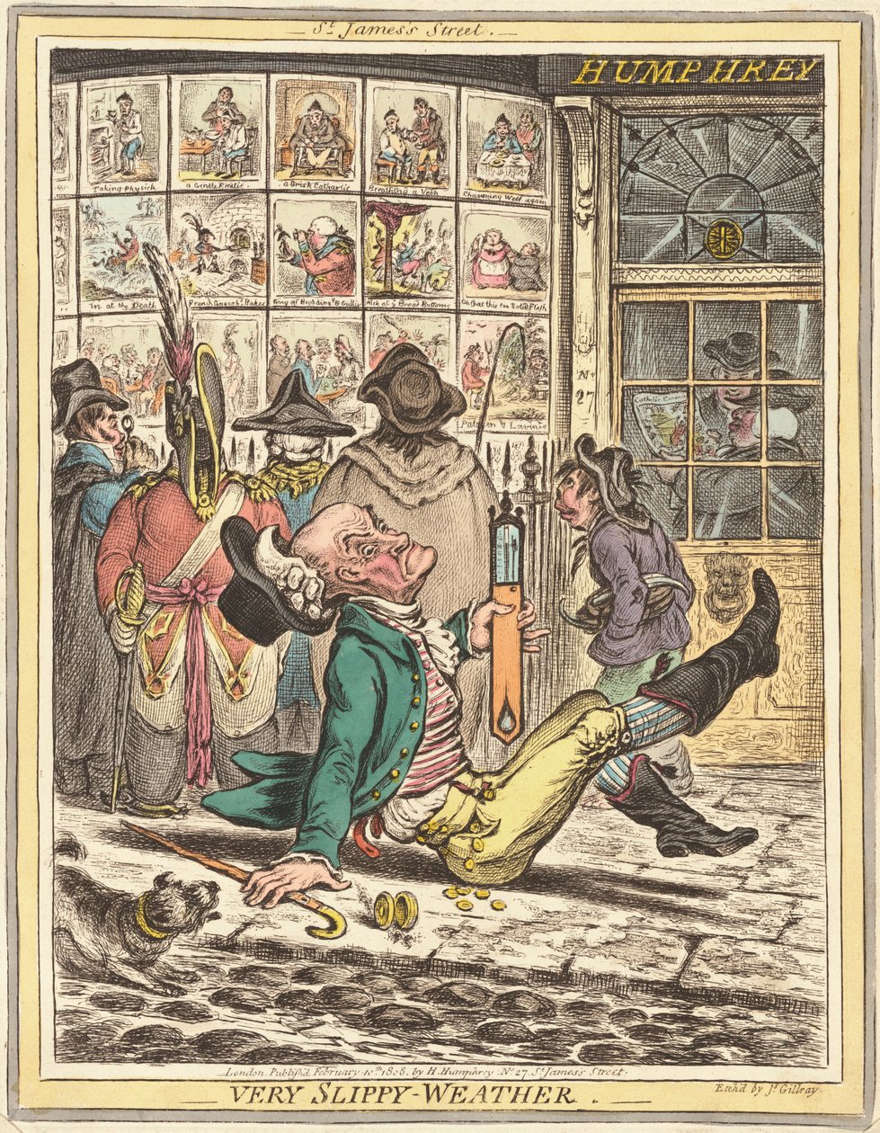 Meget glat vejr af James Gillray after Rev. John Sneyd