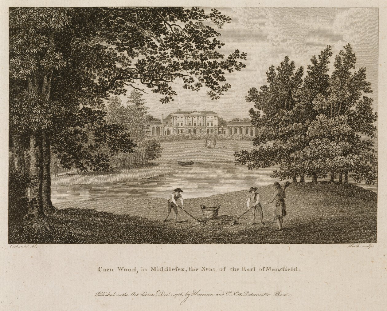 Kenwood House, Hampstead, London, 1786 af James Heath