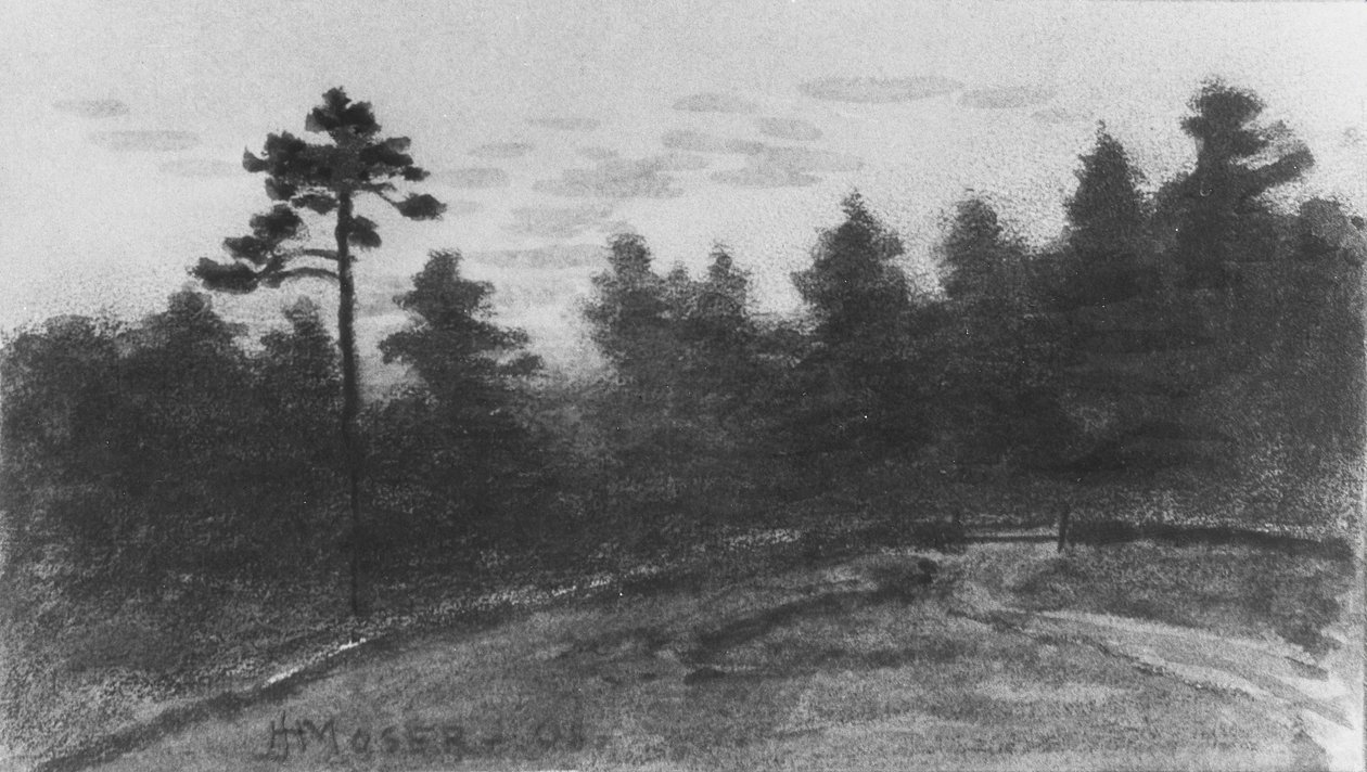 Landskab fra McGuire Scrapbog, 1908. af James Henry Moser