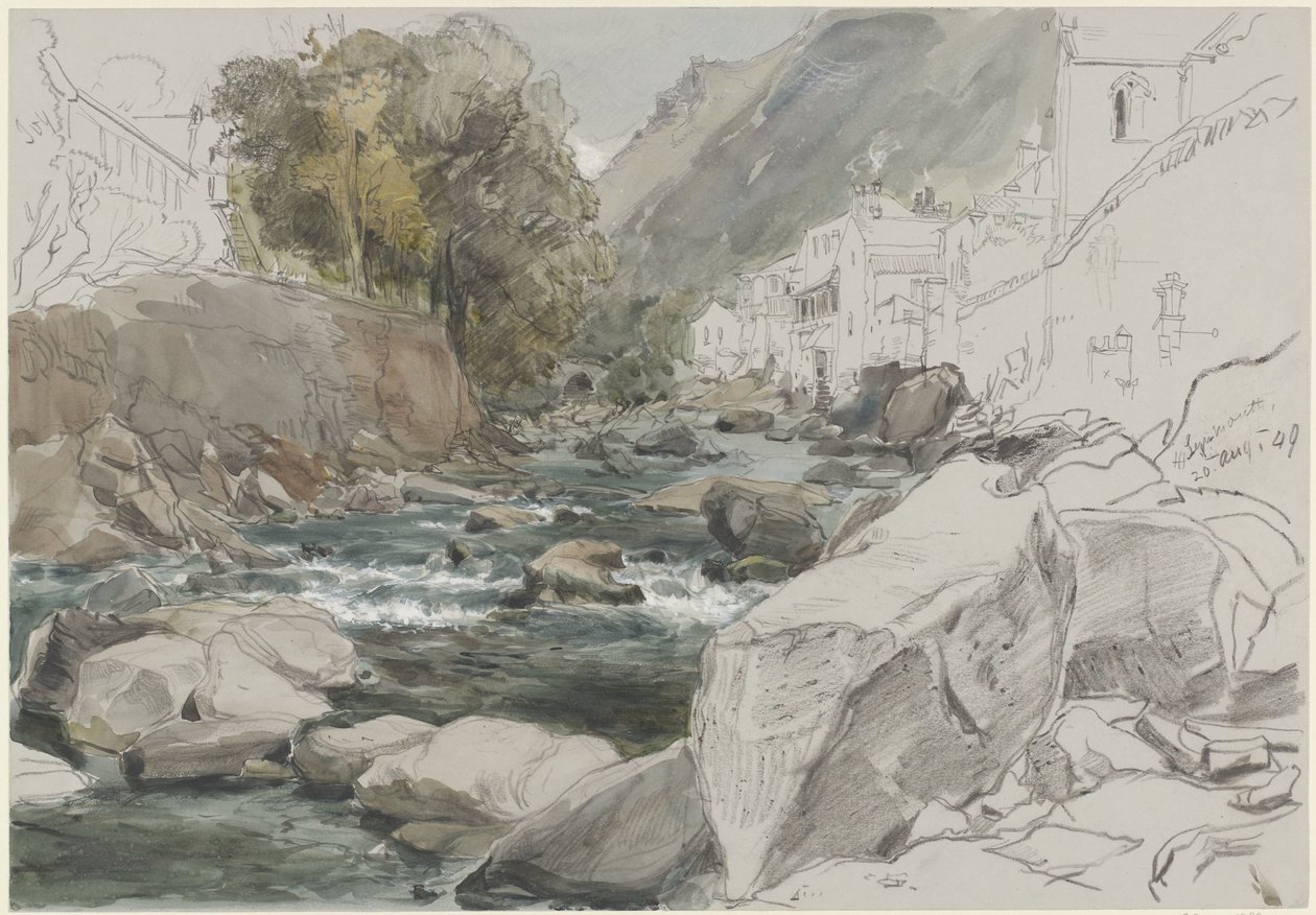 Ansigt i Lynmouth, Devon af James Holland