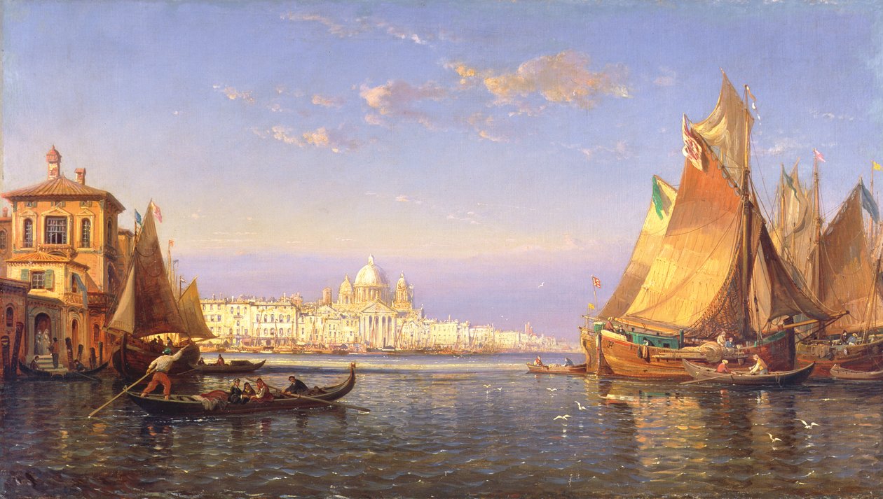 Venedig, ca. 1850 (olie på lærred) af James Holland