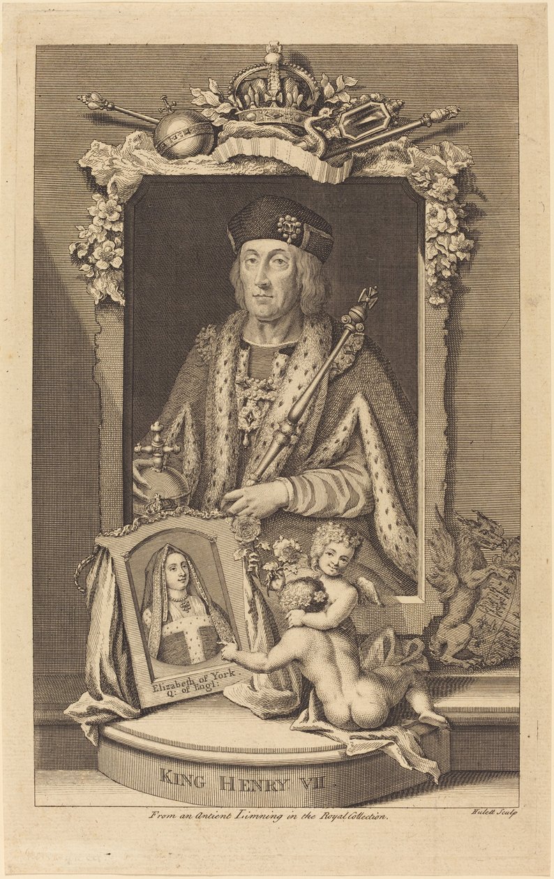 Kong Henrik VII af James Hulett after George Vertue