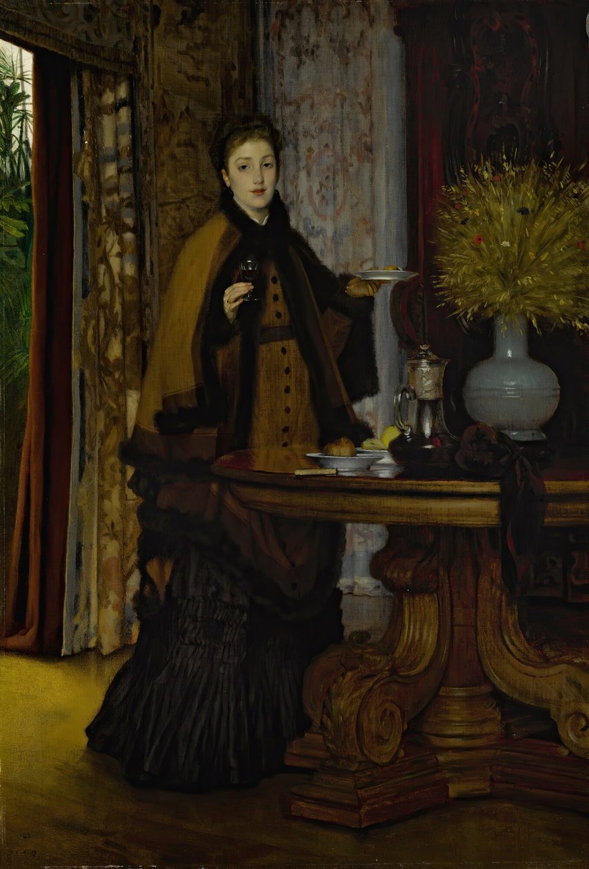 Le Goúter Afternoon Tea, 1869. af James Jacques Joseph Tissot