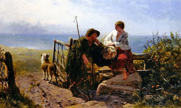 The Trysting Place (olie på lærred) af James John Hill