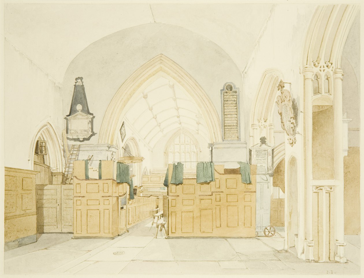 Interiør af Sankt Filips Kirke af James Johnson