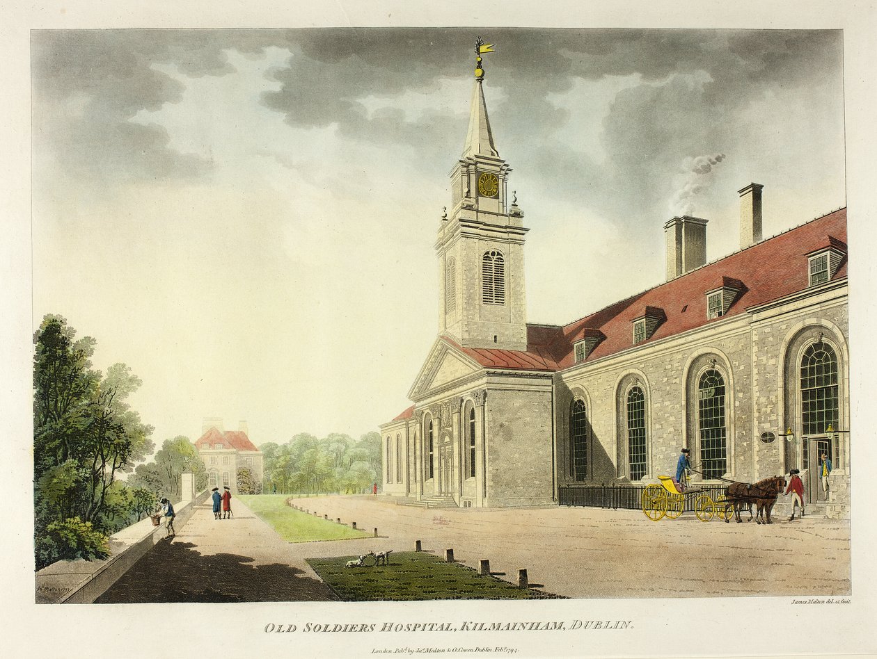 Old Soldiers Hospital, Kilmainham, Dublin af James Malton