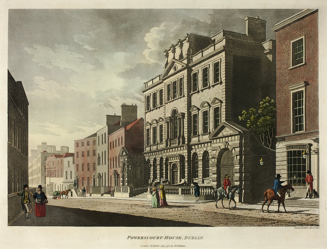Powerscourt House, Dublin af James Malton