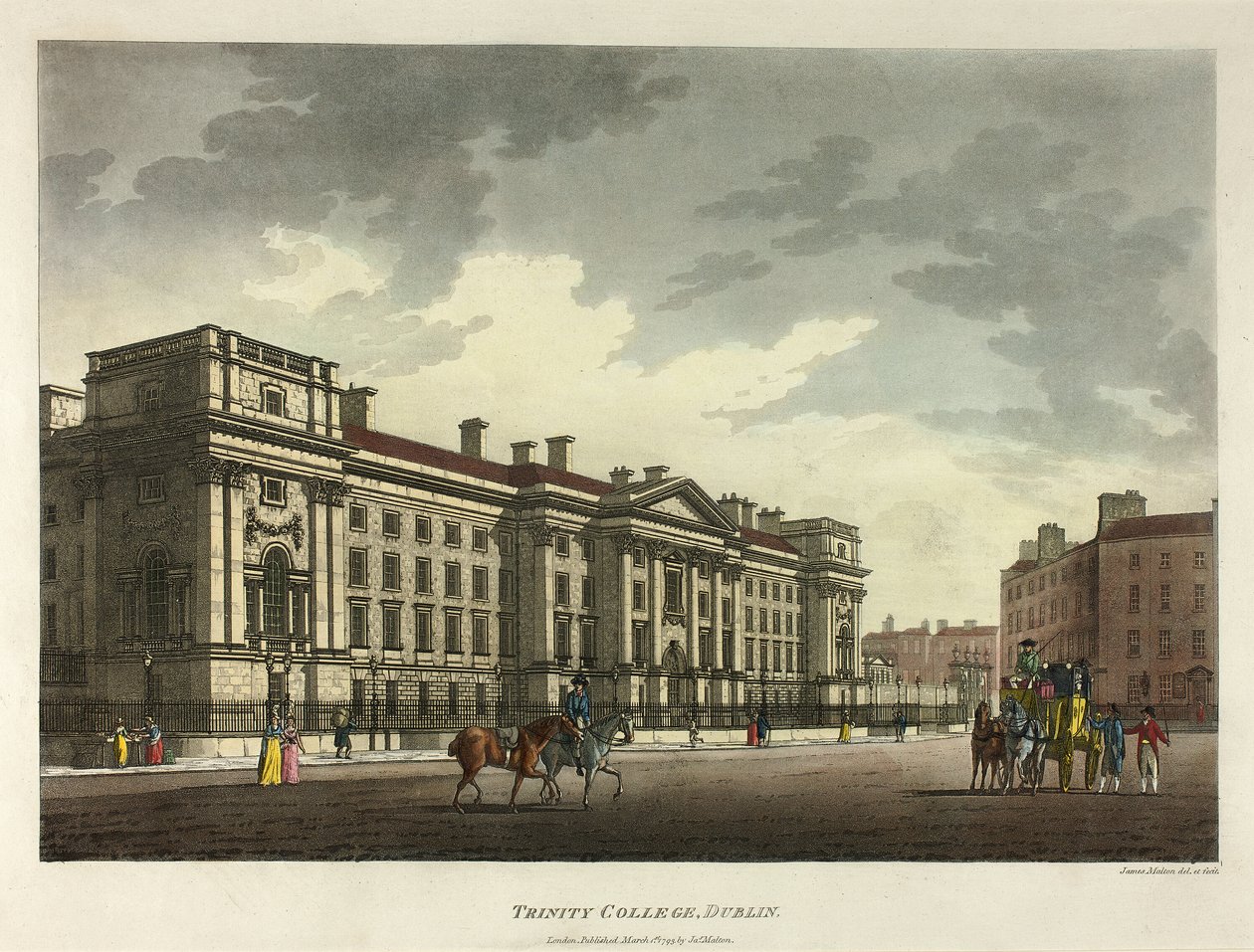 Trinity College, Dublin af James Malton