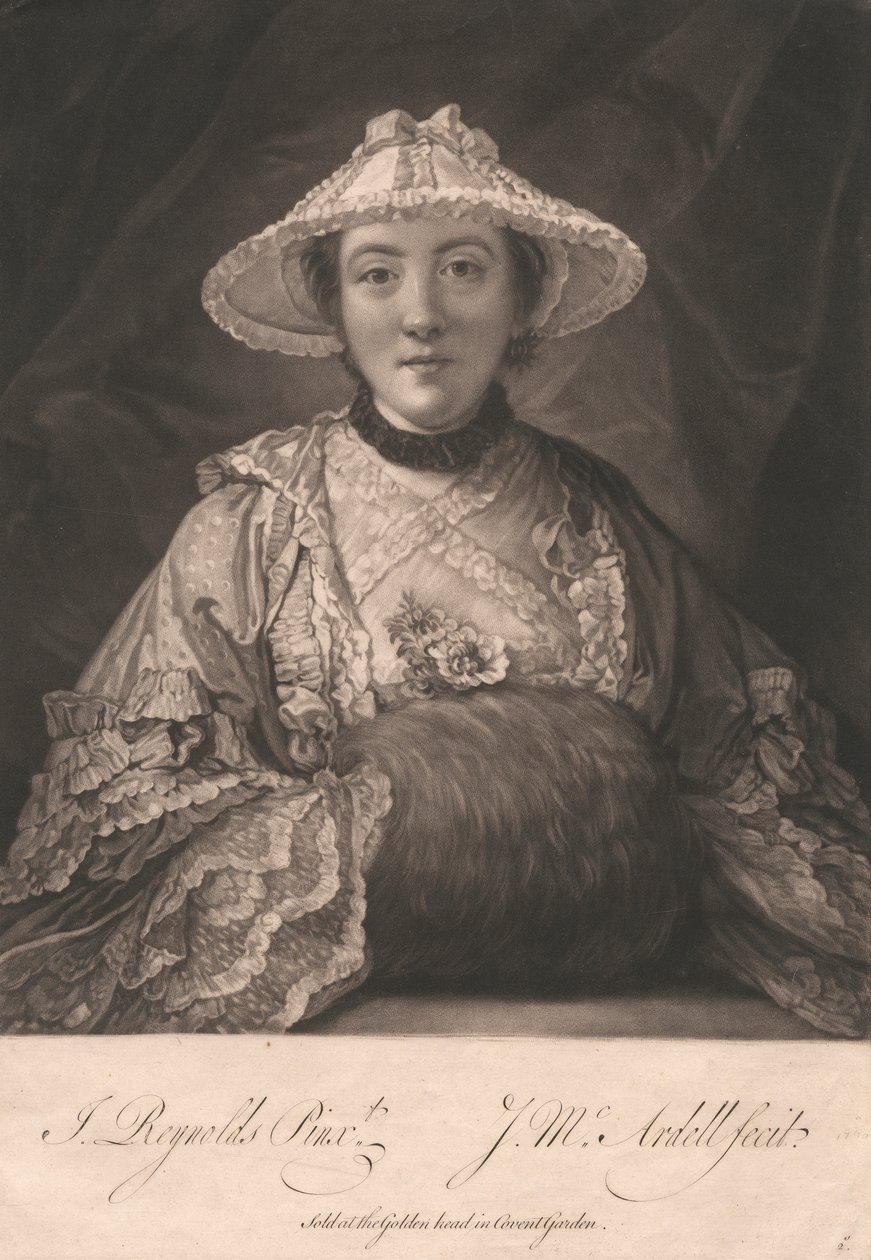 Lady Fenhoulet, når Miss Anne Day af James McArdell