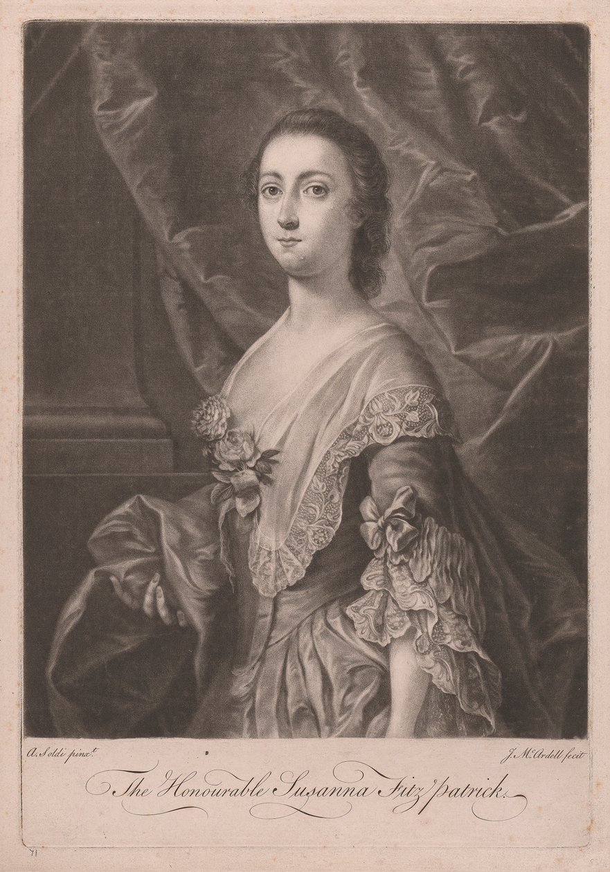 Den ærede Susanna Fitzpatrick af James McArdell