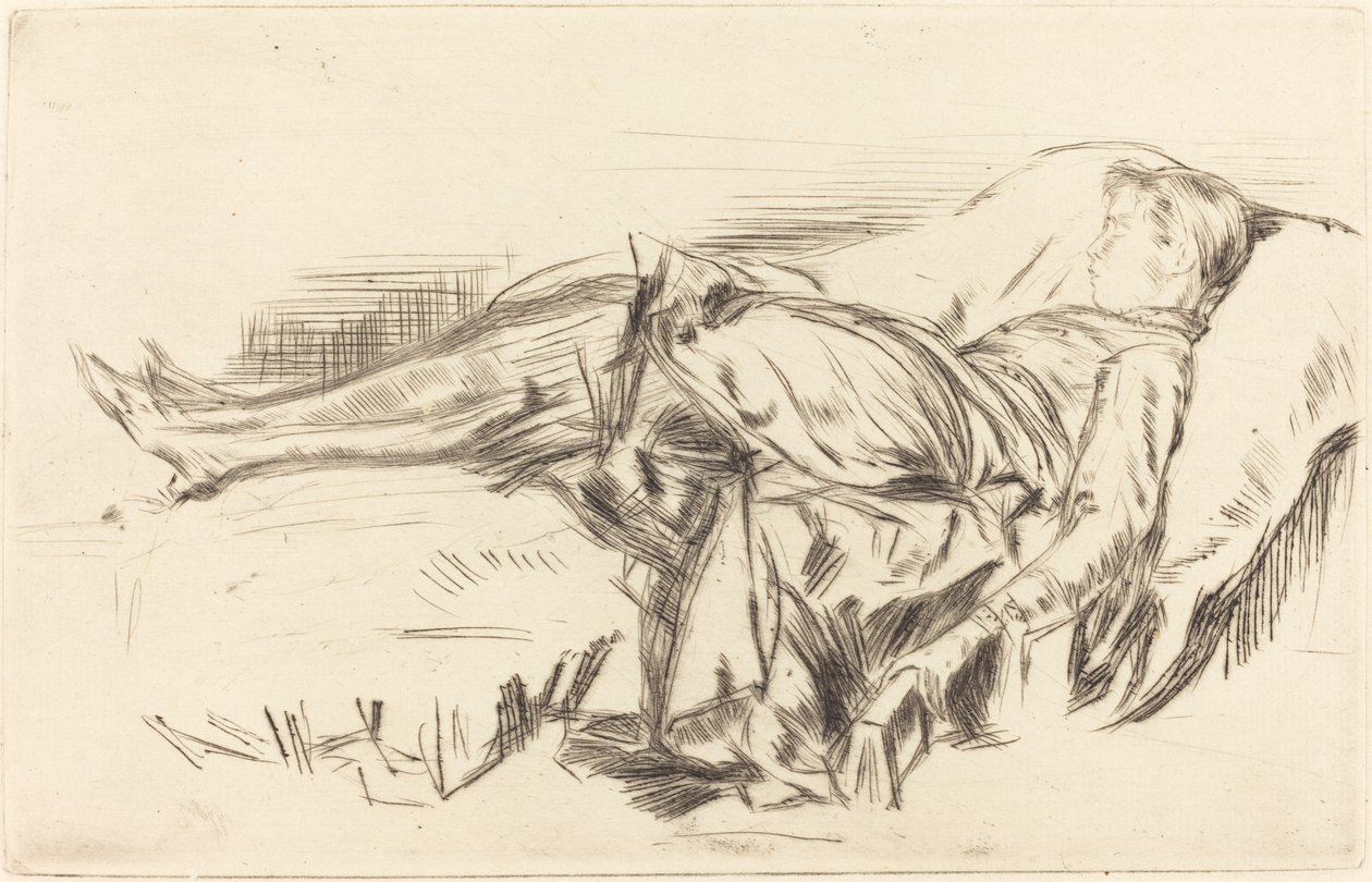 Et barn på en sofa, nr.2 af James Abbott McNeill Whistler
