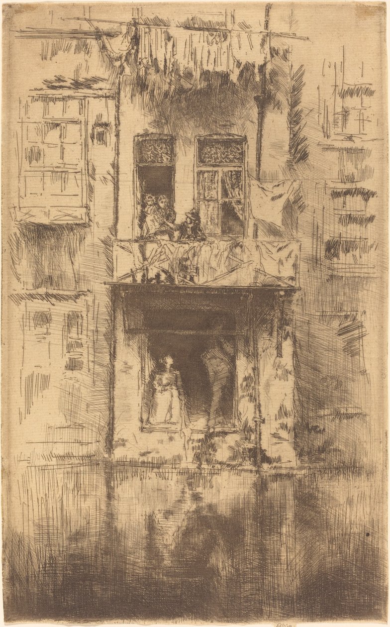 Balkon, Amsterdam af James Abbott McNeill Whistler
