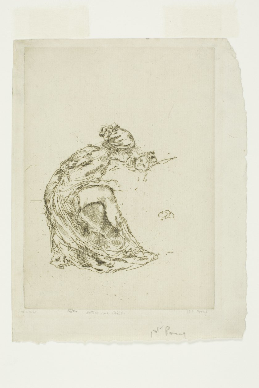 Cameo, nr. 1 (mor og barn) af James Abbott McNeill Whistler