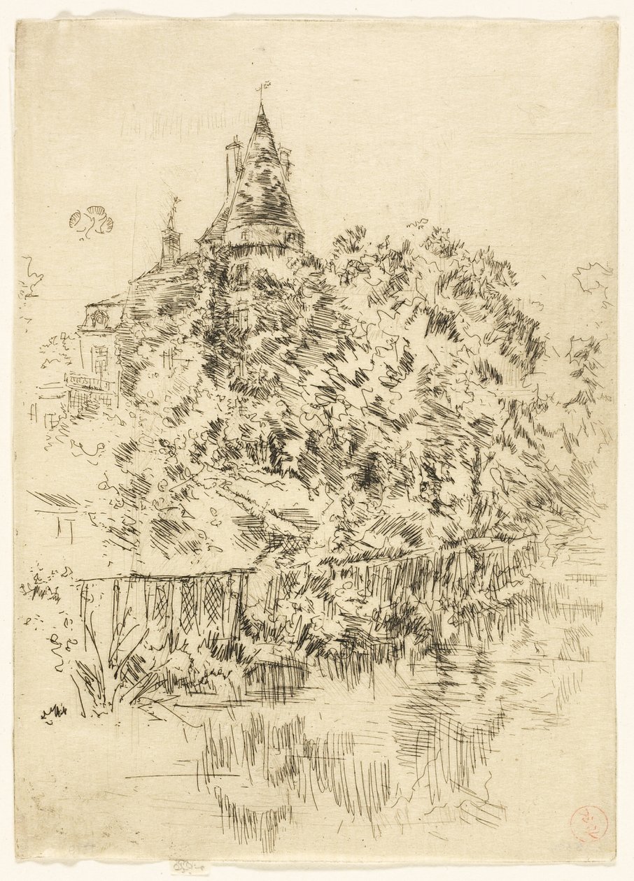 Chateau de Verneuil, Touraine af James Abbott McNeill Whistler