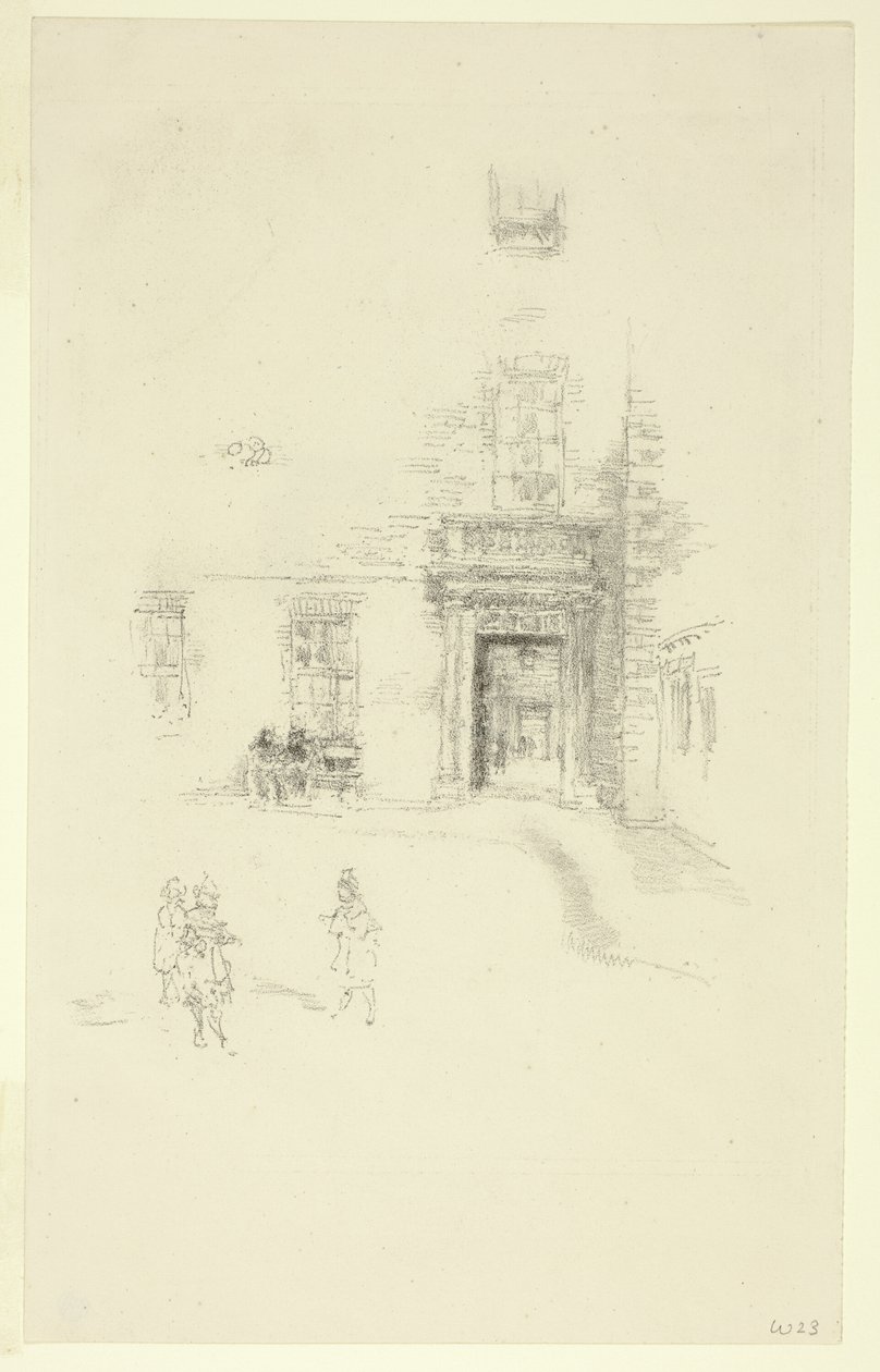 Courtyard, Chelsea Hospital af James Abbott McNeill Whistler