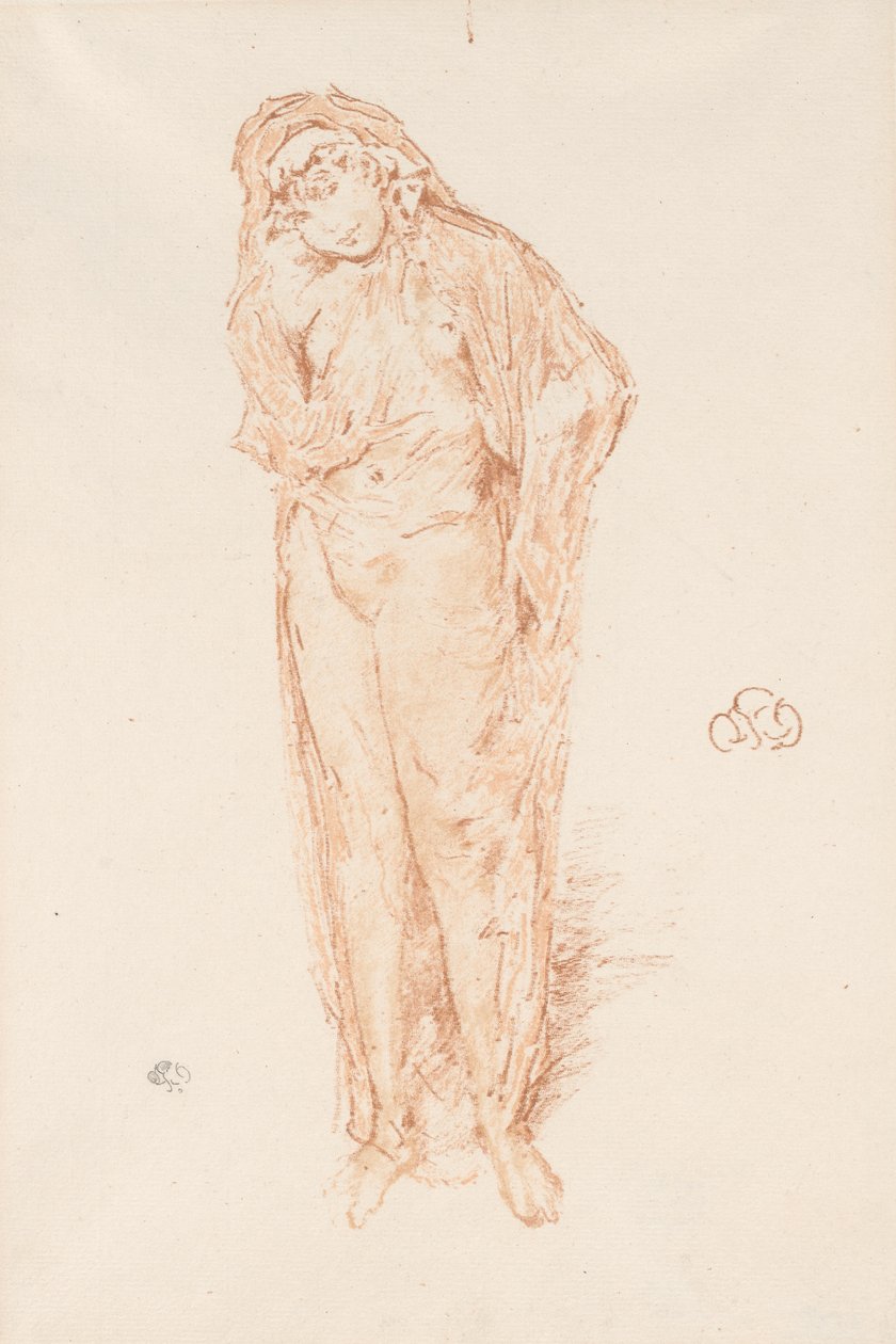 Draperet figur, stående af James Abbott McNeill Whistler