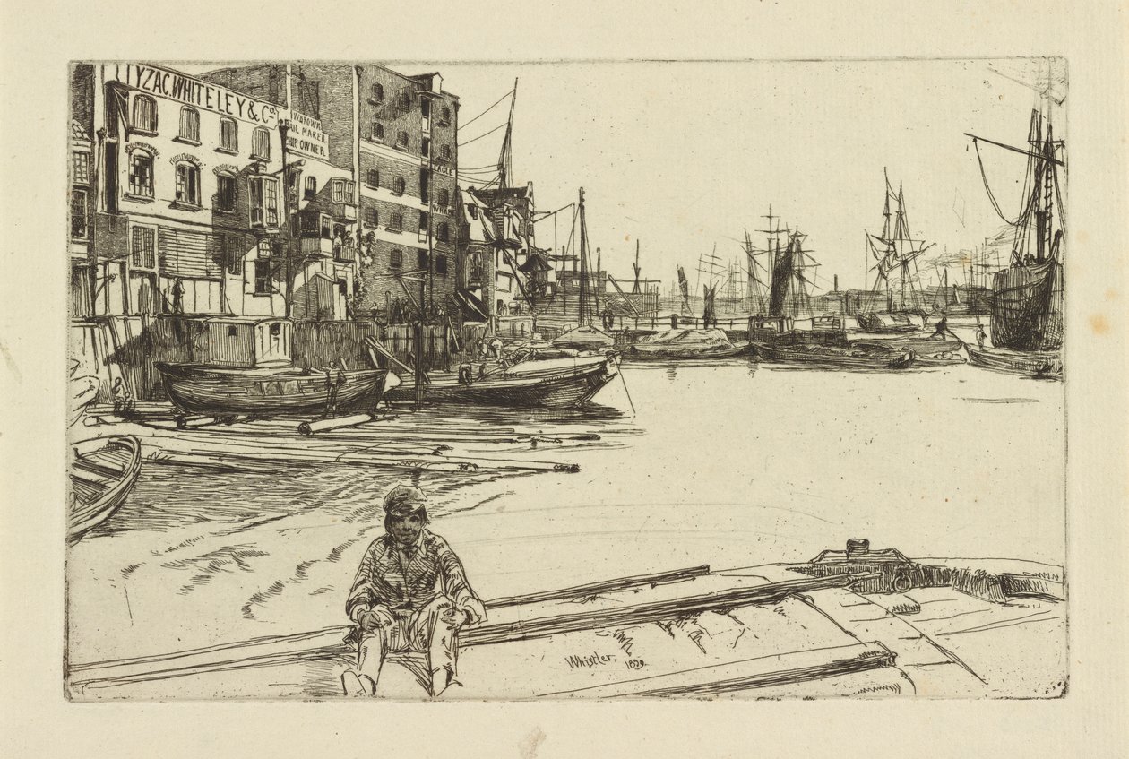Eagle Wharf (Tyzac Whiteley og Co.) af James Abbott McNeill Whistler