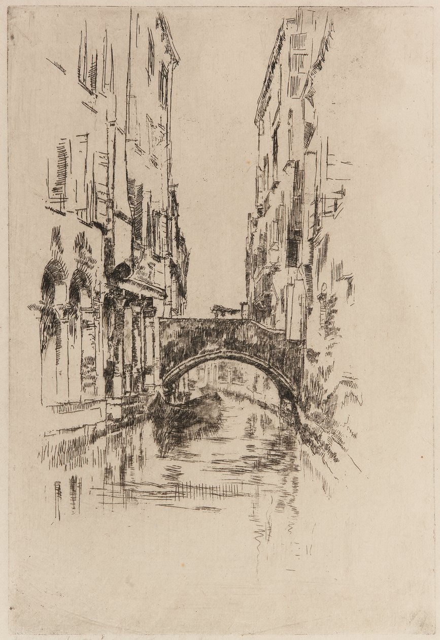 Gondol under en bro af James Abbott McNeill Whistler