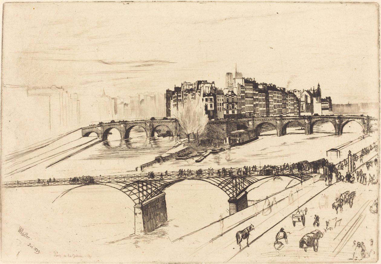 Isle of the City, Paris af James Abbott McNeill Whistler