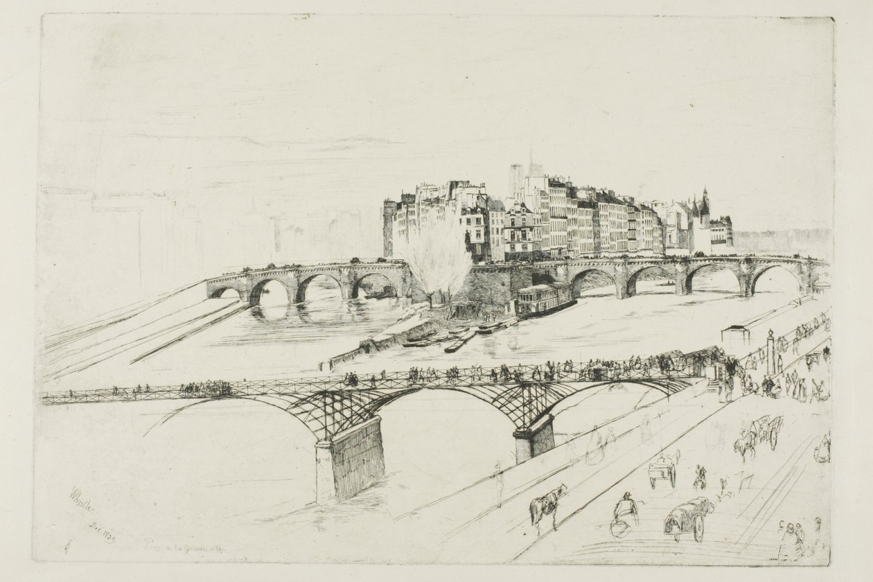Isle of the City, Paris af James Abbott McNeill Whistler