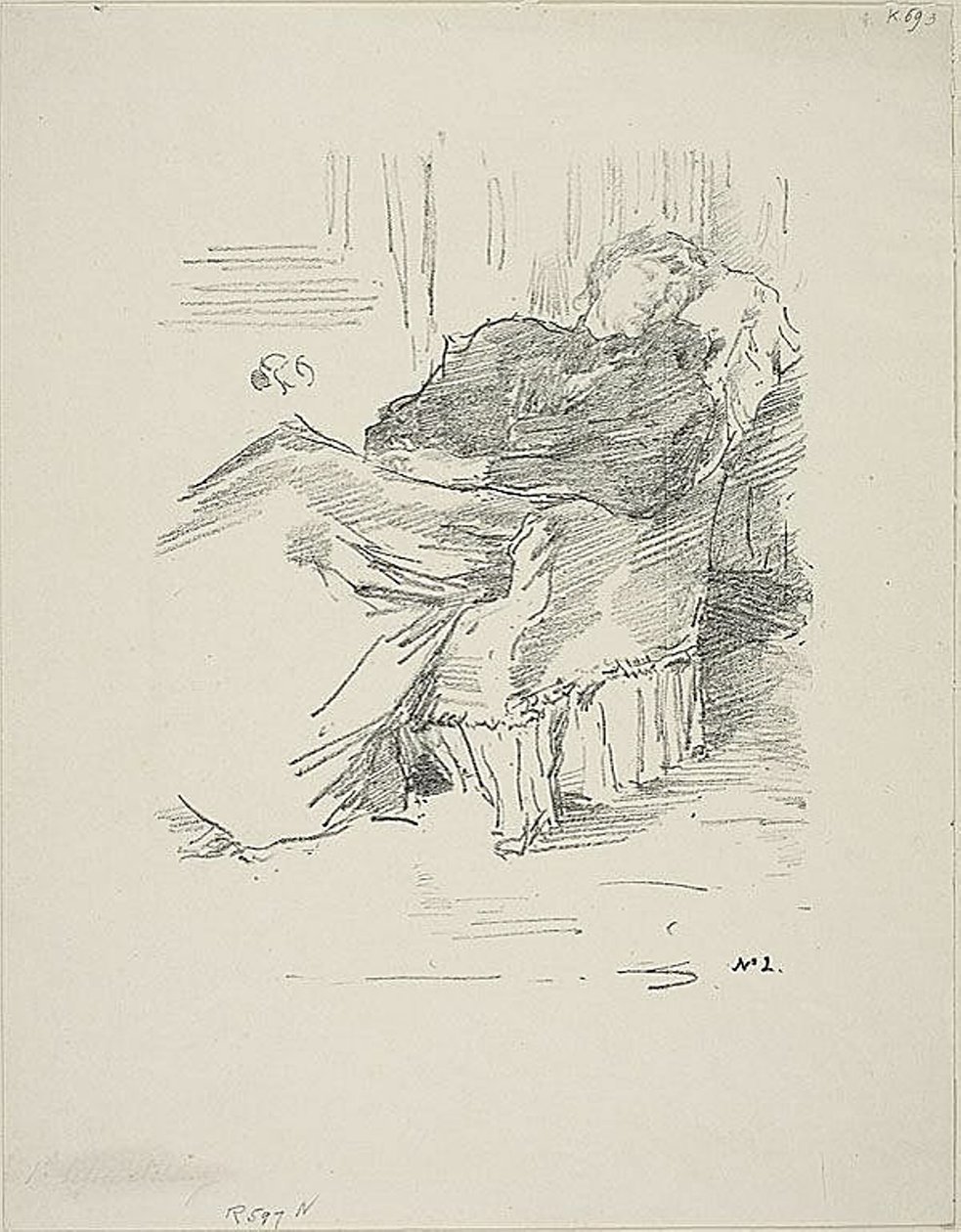 Den smukke sovende dame af James Abbott McNeill Whistler