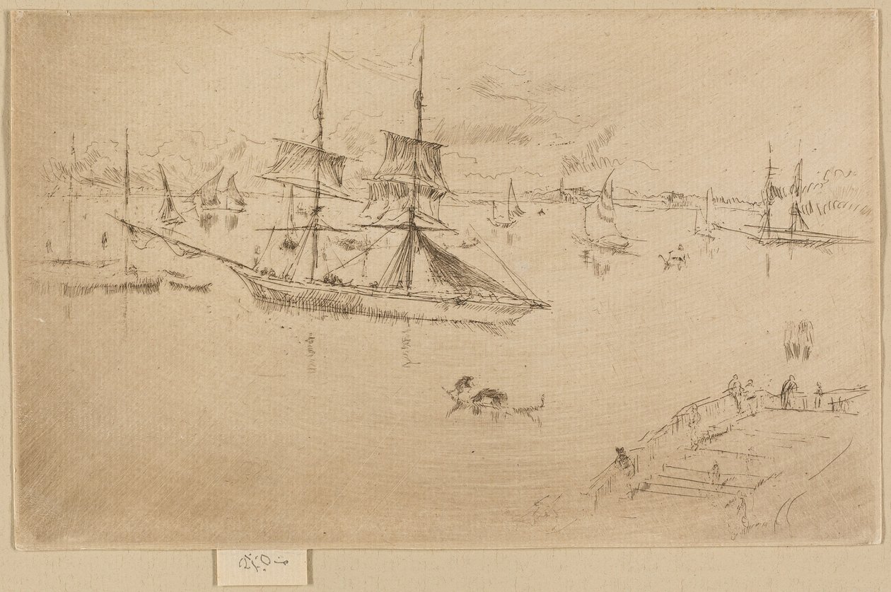 Lagune - middag af James Abbott McNeill Whistler