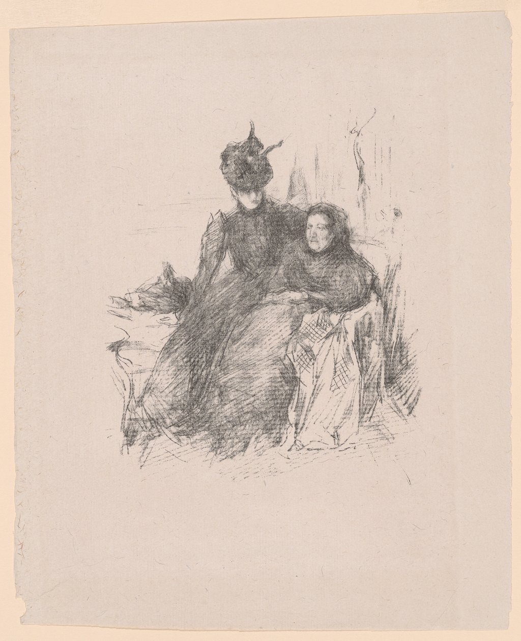 Mor og datter [La Mère Malade] af James McNeill Whistler