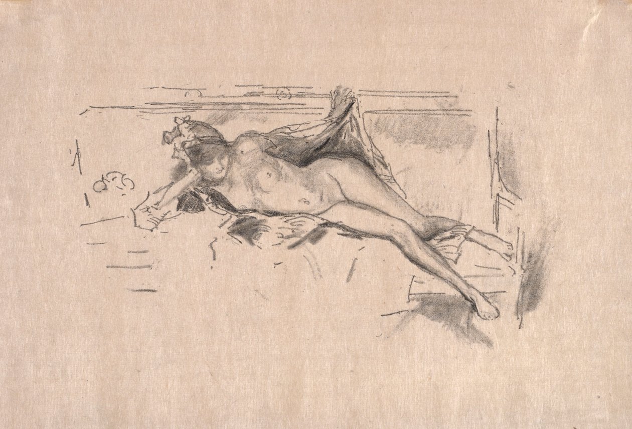 Liggende nøgenmodel af James McNeill Whistler