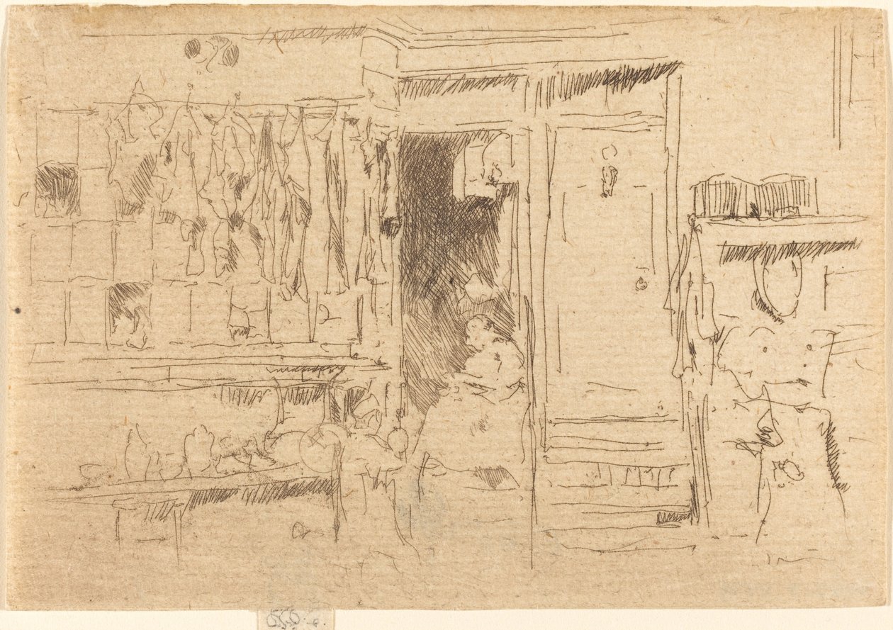 Gammeltøjsbutik, No.I af James Abbott McNeill Whistler