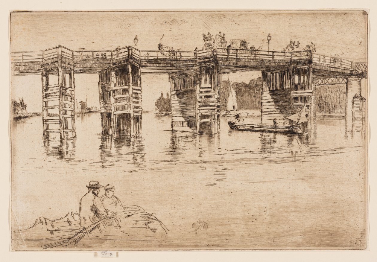 Den gamle Putney Bridge af James Abbott McNeill Whistler