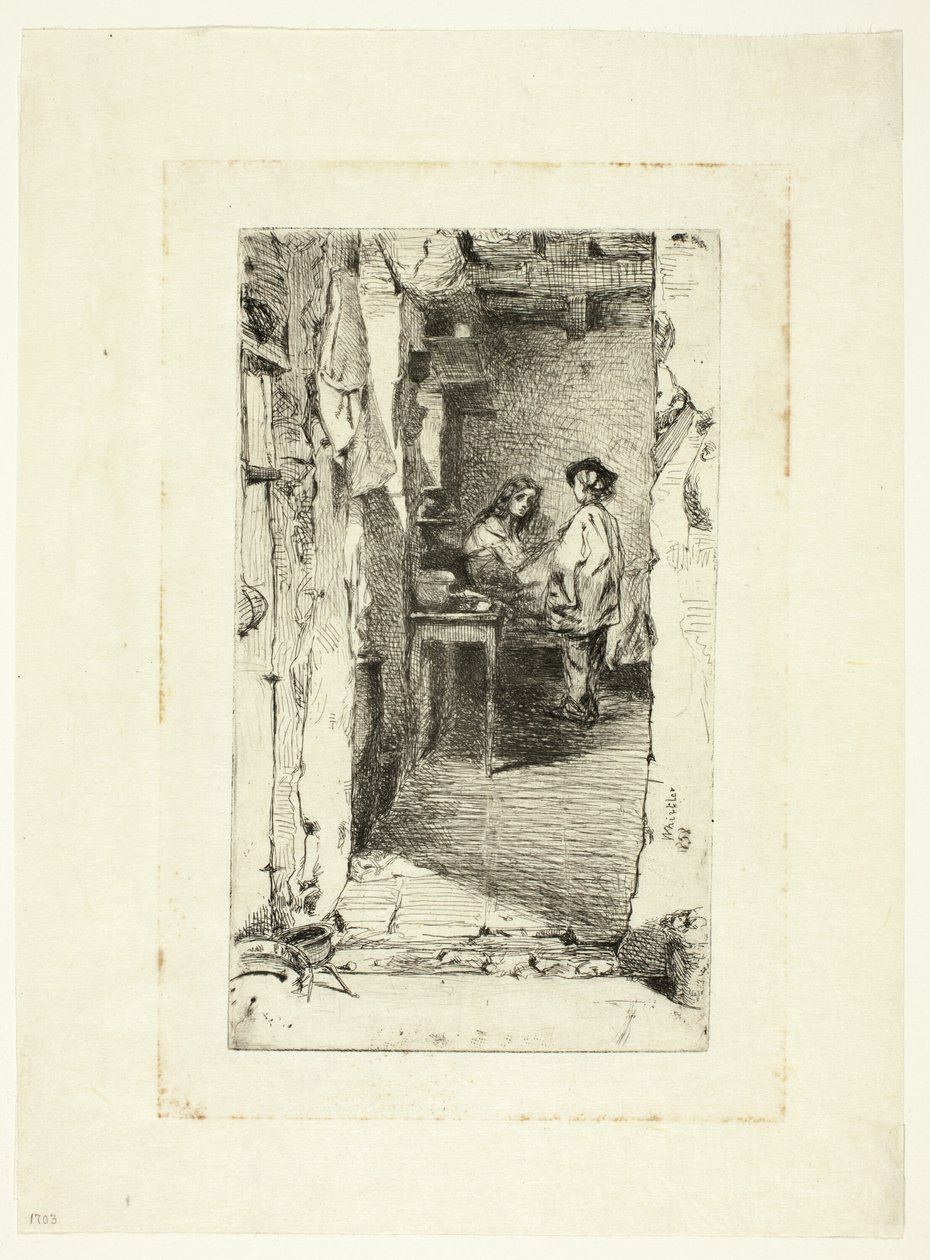 Rag Pickers, Mouffetard District, Paris af James Abbott McNeill Whistler