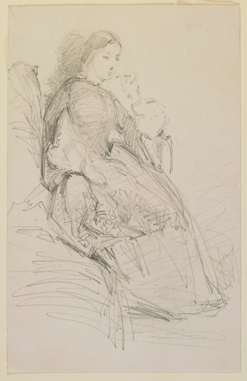 Siddende kvinde, ryger af James Abbott McNeill Whistler
