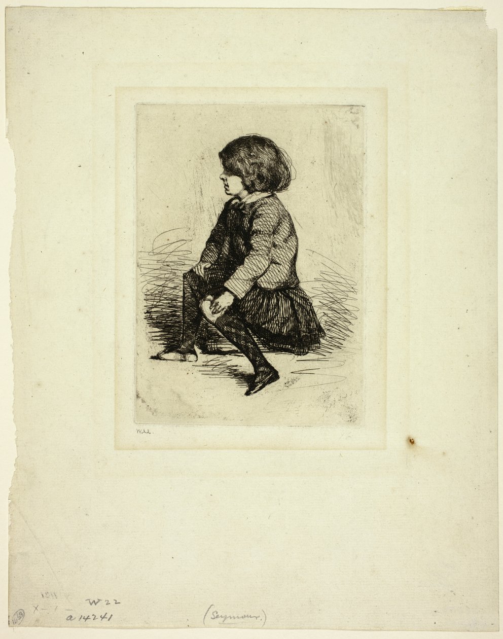 Seymour Haden, Jr., siddende af James Abbott McNeill Whistler