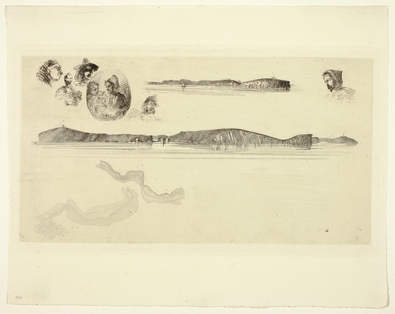 Skitser på Kystundersøgelsespladen af James Abbott McNeill Whistler