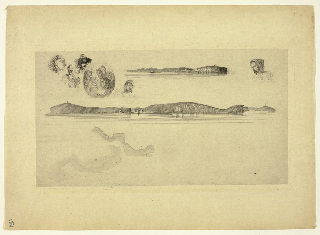 Skitser på Kystundersøgelsespladen af James Abbott McNeill Whistler